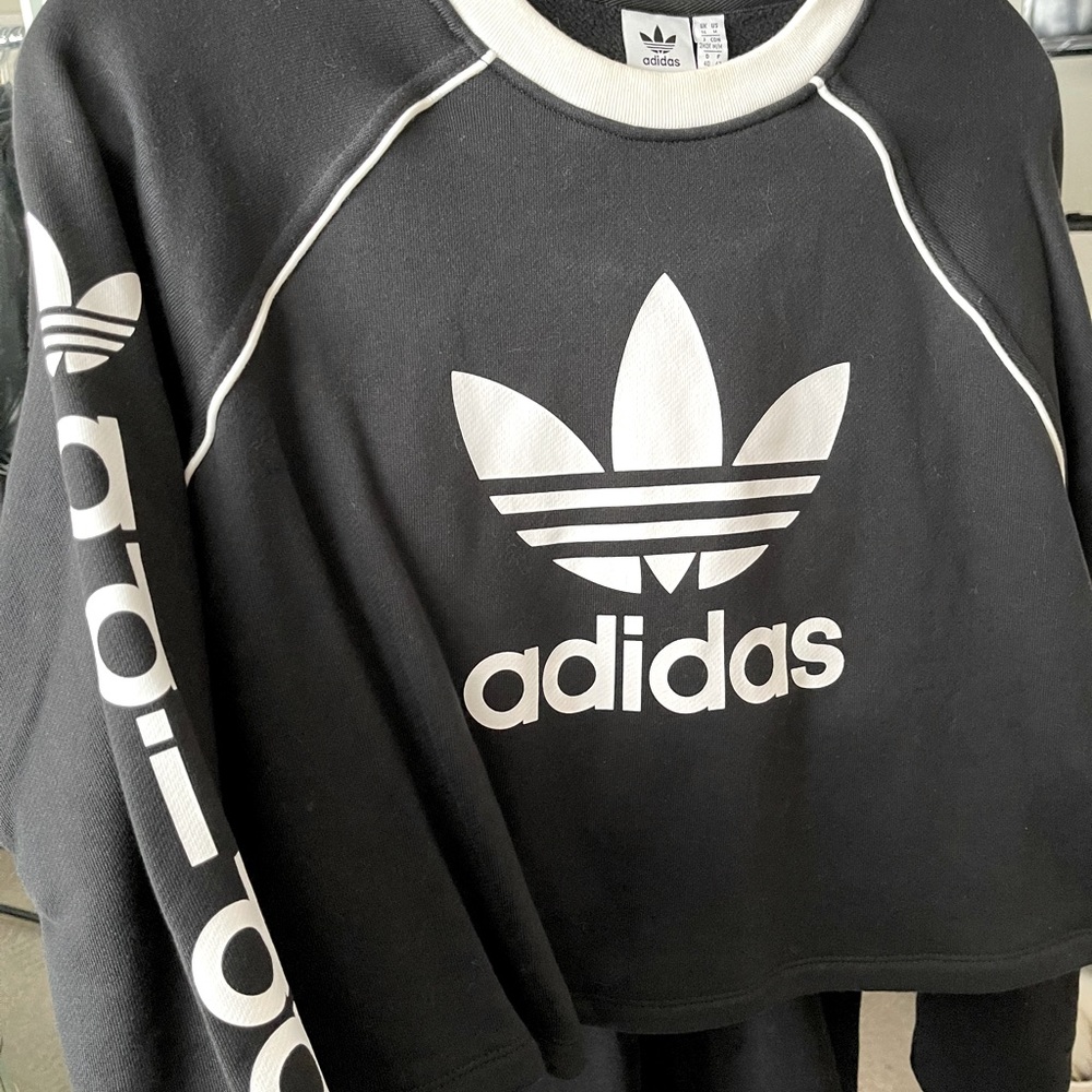 Adidas crop crew neck